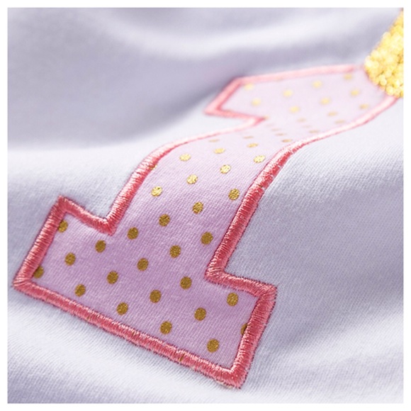 1st Birthday Outfit Onesie Tulle Skirt & Headband - Picture 6 of 8